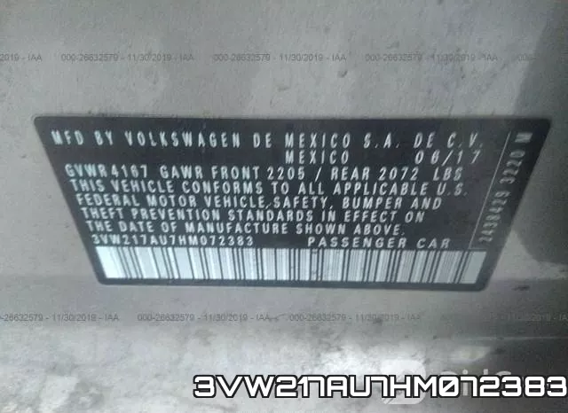 3VW217AU7HM072383 фото 10