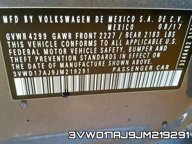3VWD17AJ9JM219291 фото 2