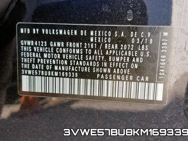 3VWE57BU8KM169339 фото 2