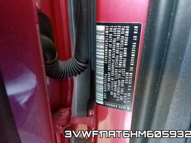 3VWF17AT6HM605932 фото 2