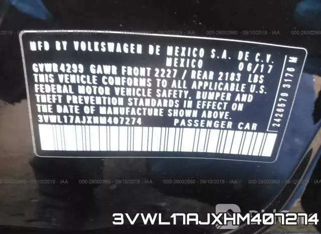 3VWL17AJXHM407274 фото 8
