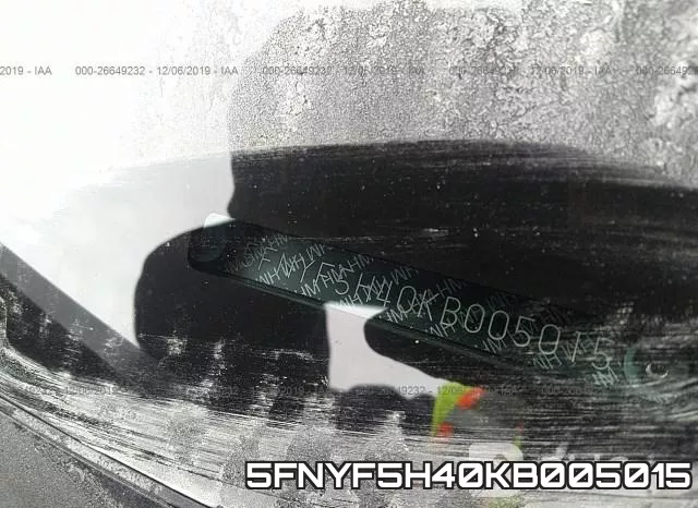 5FNYF5H40KB005015 фото 10