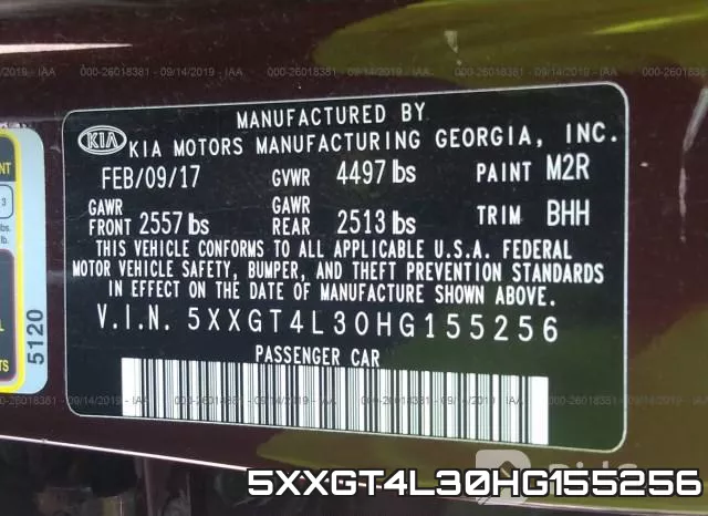 5XXGT4L30HG155256 фото 9