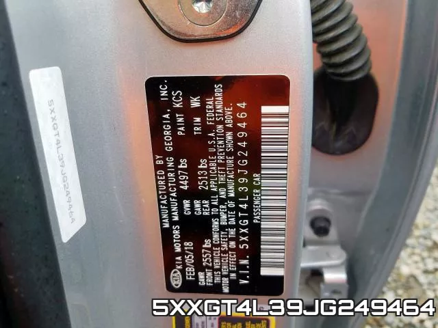 5XXGT4L39JG249464 фото 2