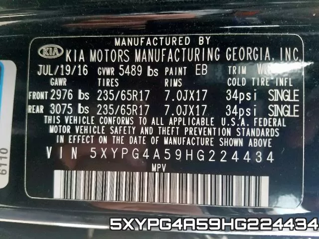 5XYPG4A59HG224434 фото 2