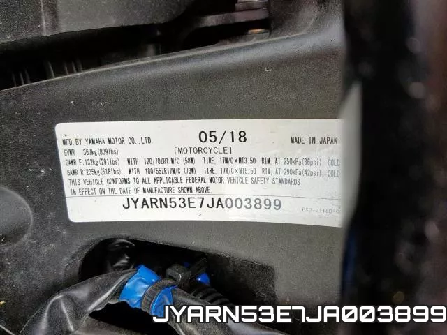 JYARN53E7JA003899 фото 2