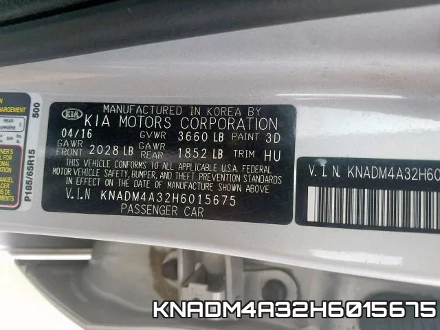 KNADM4A32H6015675 фото 2