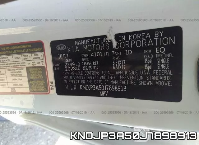 KNDJP3A50J7898913 фото 9