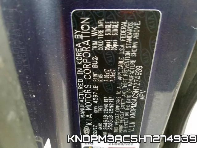 KNDPM3AC5H7274939 фото 2