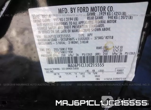 MAJ6P1CL1JC215555 фото 9