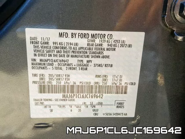 MAJ6P1CL6JC169642 фото 2