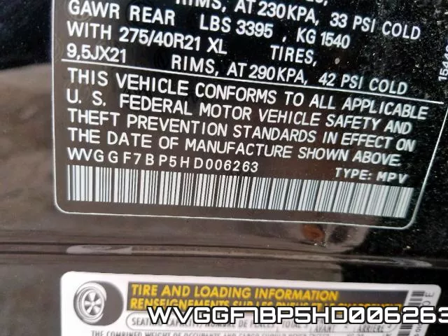 WVGGF7BP5HD006263 фото 2