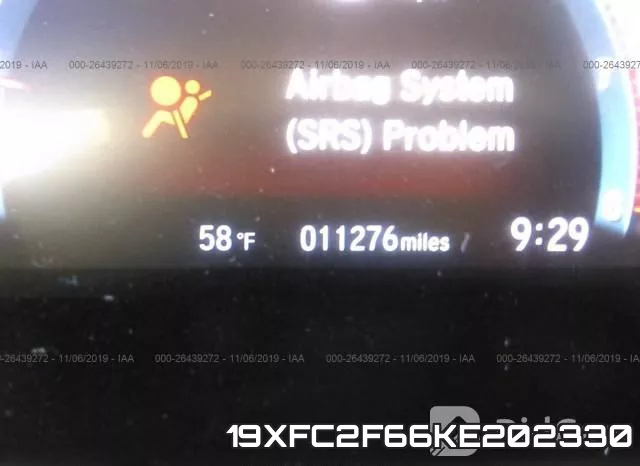 19XFC2F66KE202330 фото 8