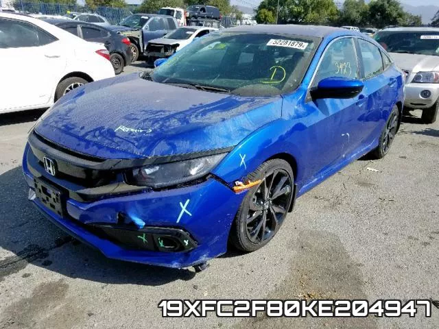 19XFC2F80KE204947 фото 3