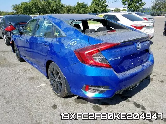 19XFC2F80KE204947 фото 4