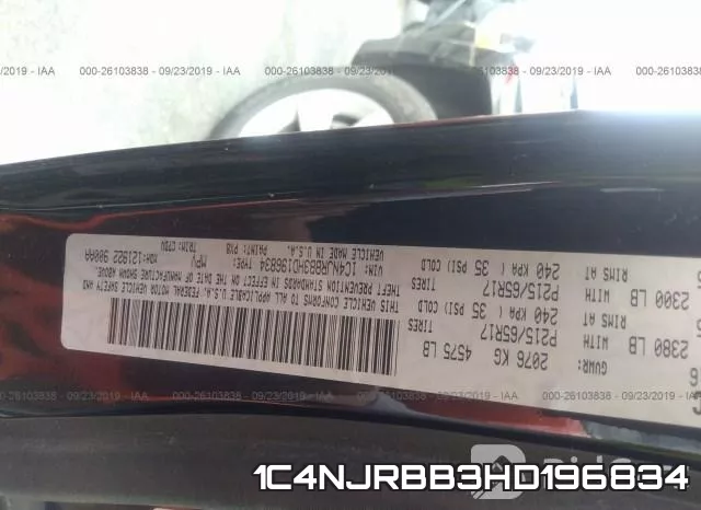 1C4NJRBB3HD196834 фото 10