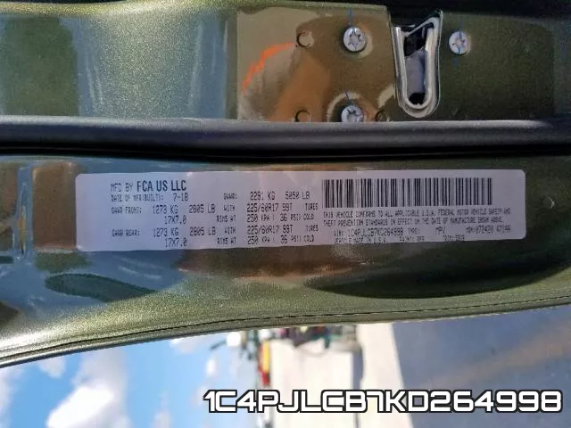 1C4PJLCB7KD264998 фото 2