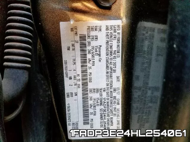 1FADP3E24HL254061 фото 2