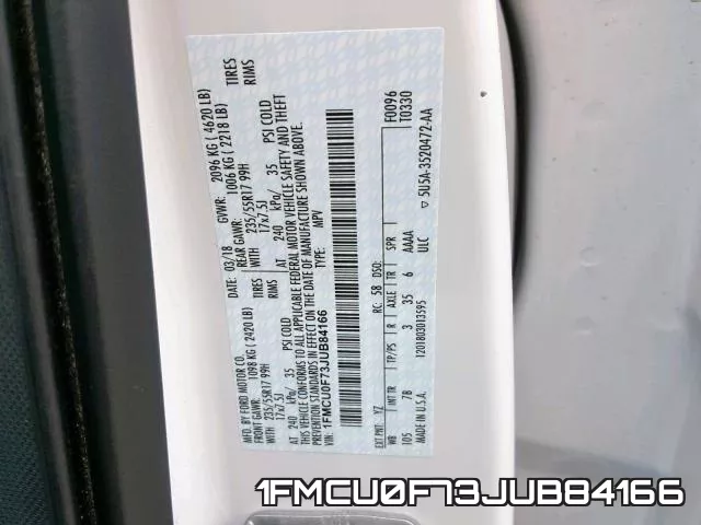 1FMCU0F73JUB84166 фото 2
