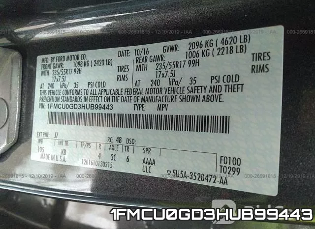 1FMCU0GD3HUB99443 фото 8