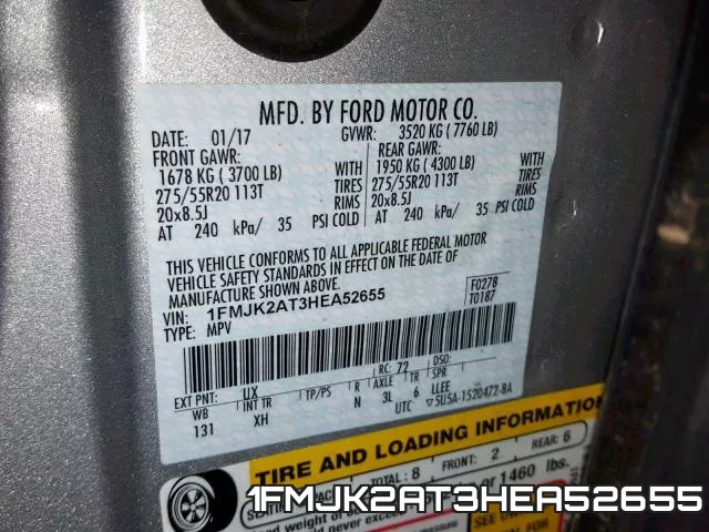 1FMJK2AT3HEA52655 фото 2
