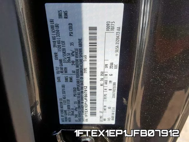 1FTEX1EP1JFB07912 фото 2