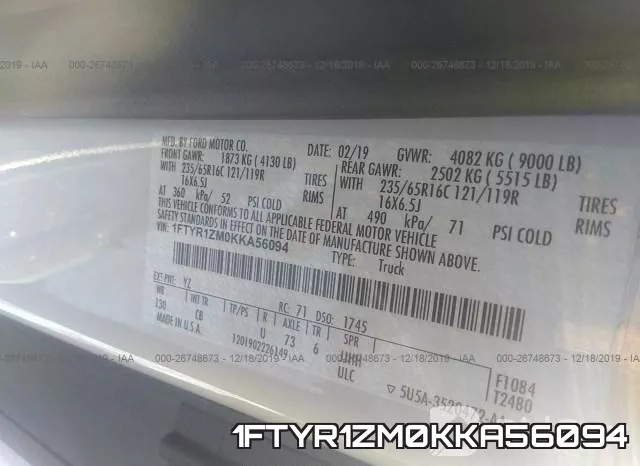1FTYR1ZM0KKA56094 фото 10
