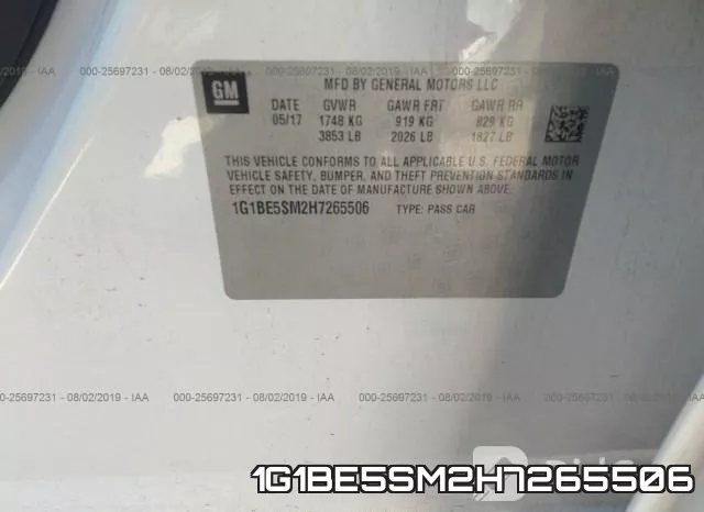 1G1BE5SM2H7265506 фото 9