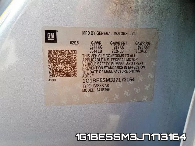 1G1BE5SM3J7173164 фото 2
