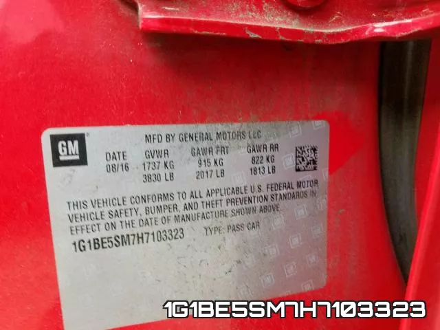 1G1BE5SM7H7103323 фото 2