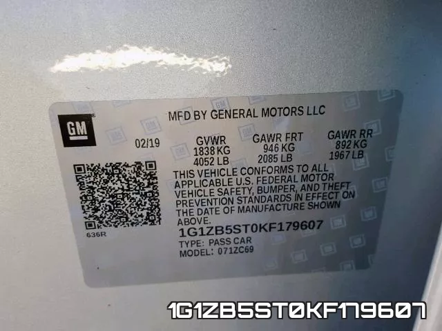 1G1ZB5ST0KF179607 фото 2