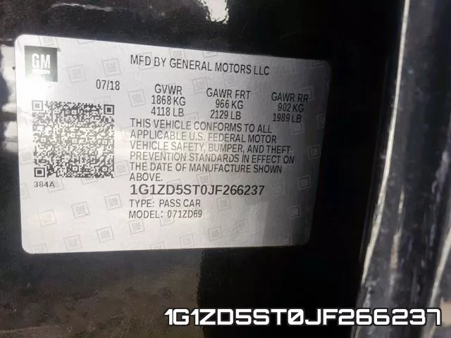 1G1ZD5ST0JF266237 фото 2