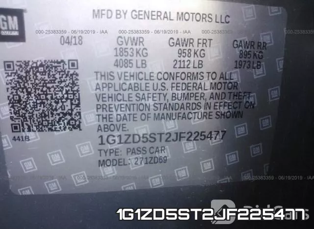 1G1ZD5ST2JF225477 фото 7
