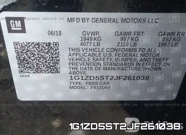 1G1ZD5ST2JF261038 фото 8
