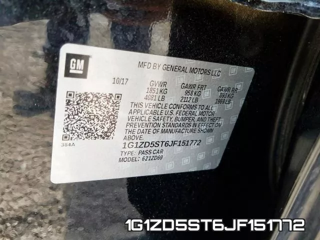 1G1ZD5ST6JF151772 фото 2