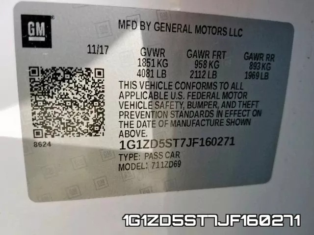 1G1ZD5ST7JF160271 фото 2