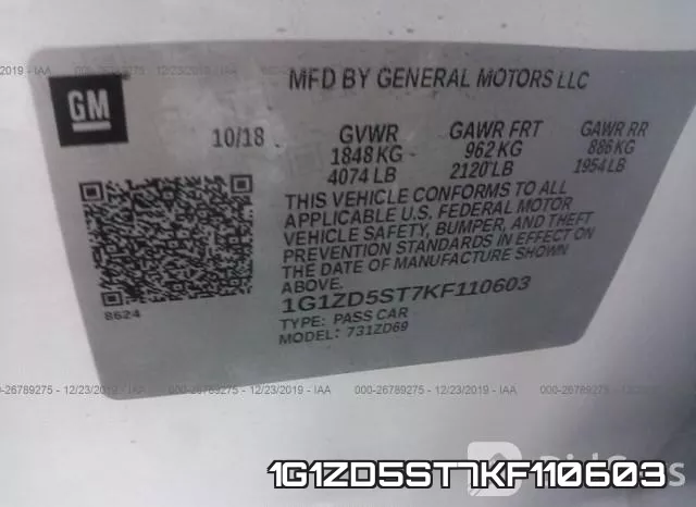1G1ZD5ST7KF110603 фото 10