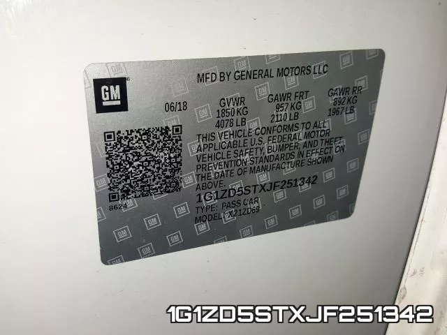 1G1ZD5STXJF251342 фото 2