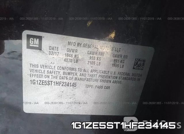 1G1ZE5ST1HF234145 фото 7