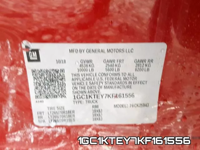 1GC1KTEY7KF161556 фото 2