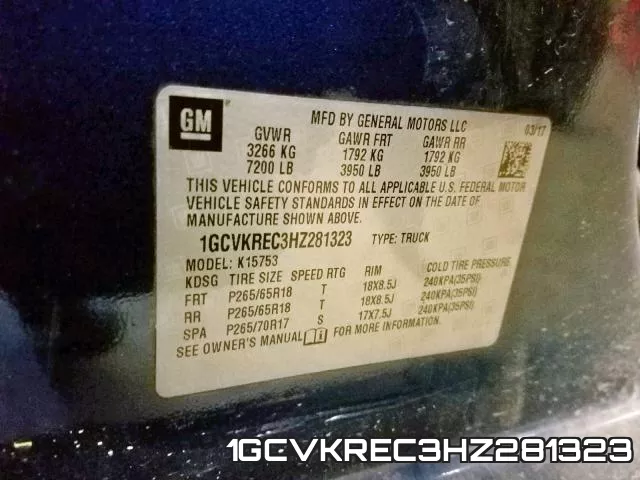 1GCVKREC3HZ281323 фото 2