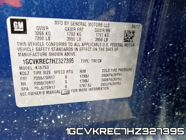 1GCVKREC7HZ327395 фото 2