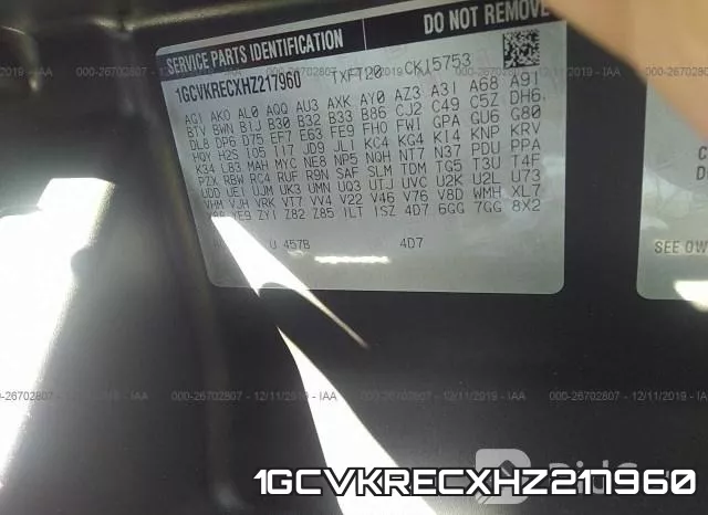 1GCVKRECXHZ217960 фото 9