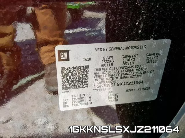 1GKKNSLSXJZ211064 фото 2