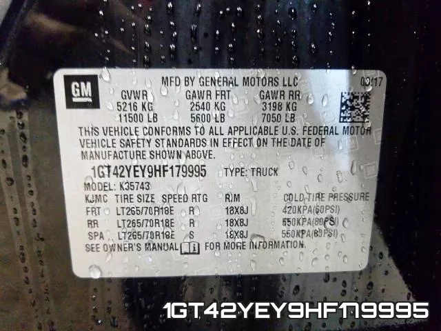 1GT42YEY9HF179995 фото 2