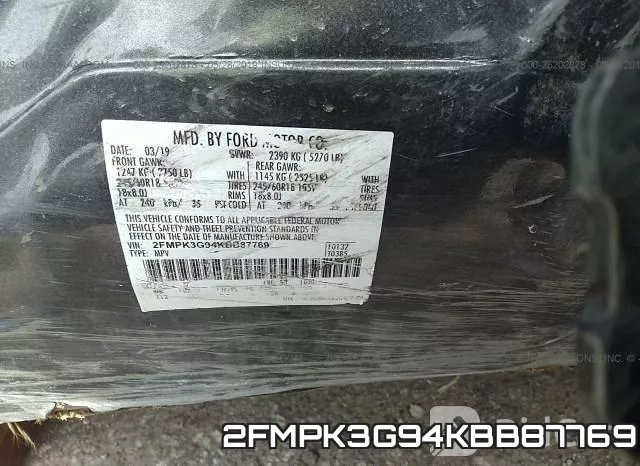 2FMPK3G94KBB87769 фото 9