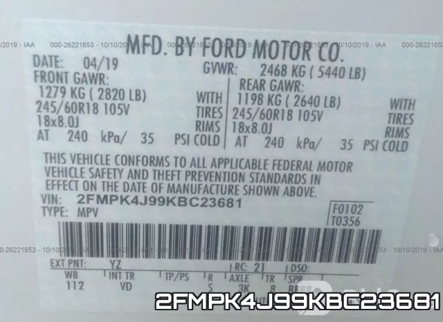 2FMPK4J99KBC23681 фото 8