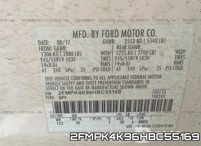 2FMPK4K96HBC55169 фото 7