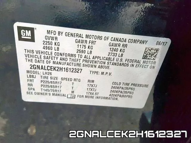 2GNALCEK2H1612327 фото 2