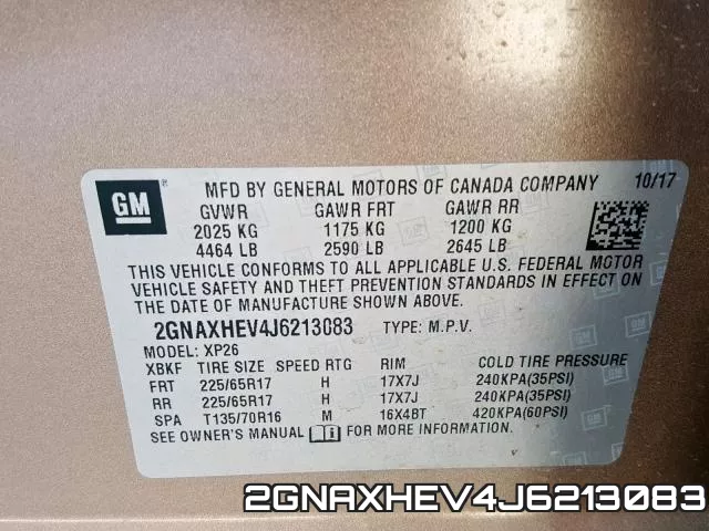 2GNAXHEV4J6213083 фото 2